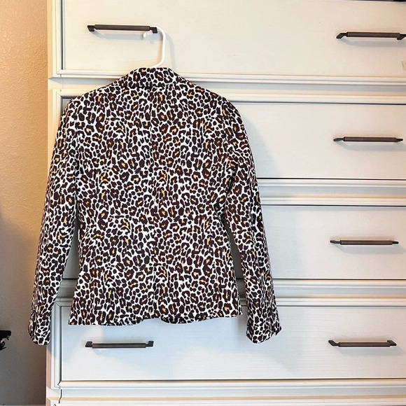 J.Crew Schoolboy Blazer Jacket in Snowcat Leopard Print NWOT size XS - Picture 3 of 8